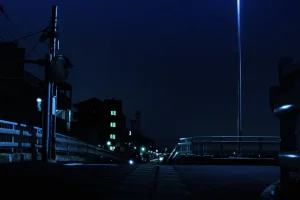 真っ暗な街