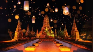 タイの寺院の内装